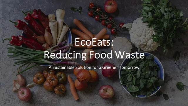 ai generated opening slide for a fictitious food waste start-up